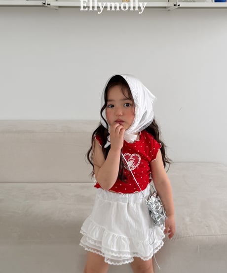 11[予約]ELLYMOLLY dot me shirring t-shirt