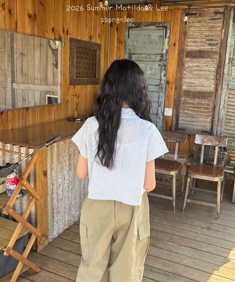 25[予約]matilda&lee shirring collar blouse