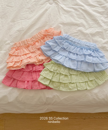 83[予約]ninibello sweet tiered skirt