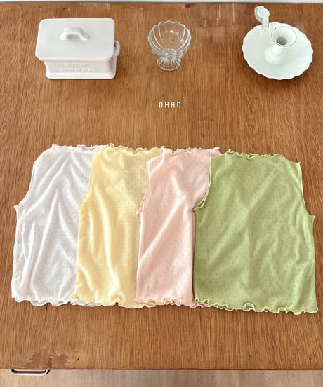 31[予約]ohho eyelet tank top