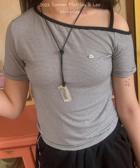 18[予約]matilda&lee uncut striped top