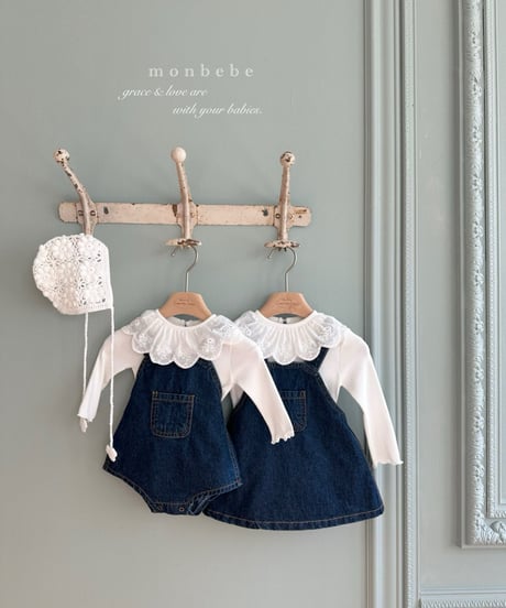 29[予約]monbebe bongbong denim overall pants