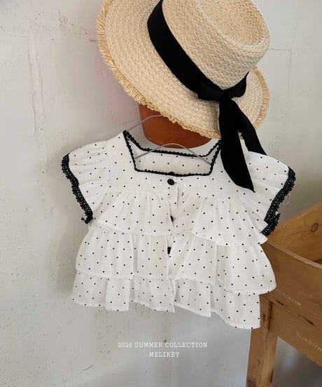 48[予約]melikey dot cancan sleeveless bl