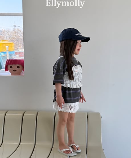 3[予約]ELLYMOLLY washed st boxy tee