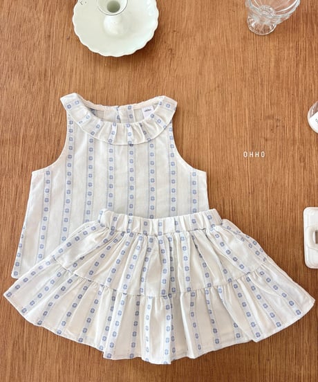 36[予約]ohho ette shirred skirt