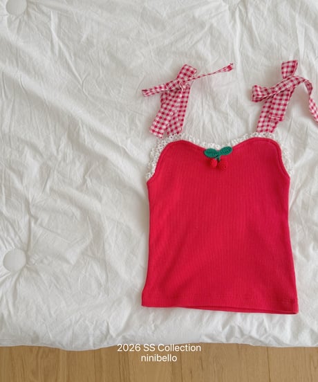 97[予約]ninibello cherry bonbon tank top