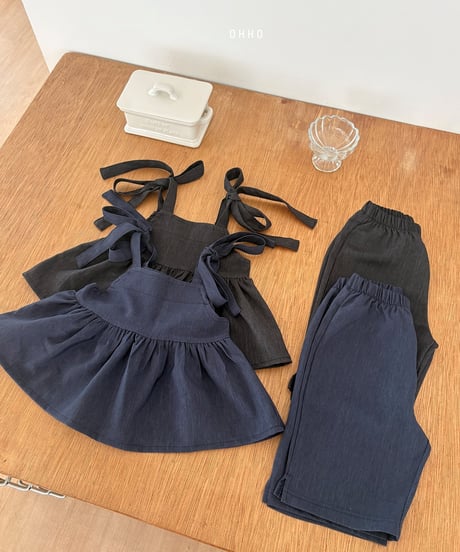 40[予約]ohho soft denim capri pants