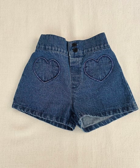 19[予約]mon Atelier love denim shorts