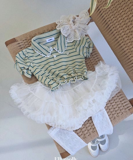 252[予約]ELLYMOLLY curling collar frill t