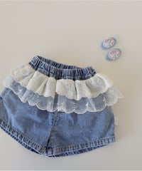 14[予約]mydaughter charmant lace denim shorts