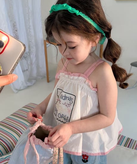 89[予約]aiai little embroidered baby top