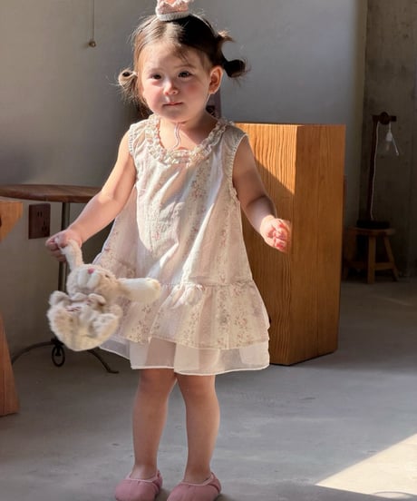 2[予約]mydaughter flower frill sleeveless dress