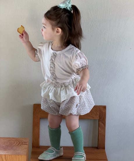 6[予約]mydaughter flower pink bloomer set