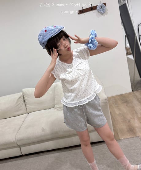 17[予約]matilda&lee eyelet wing tee