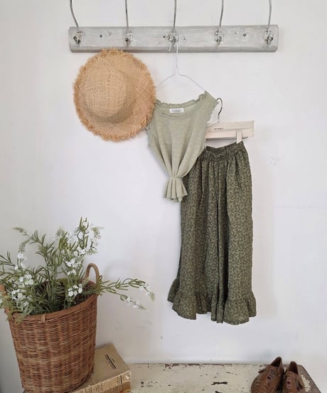 20[予約]mon Atelier flora frill pants