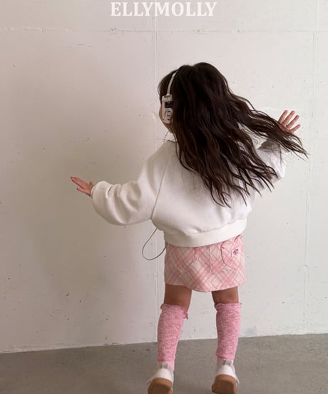 261[予約]ELLYMOLLY slash check skirt