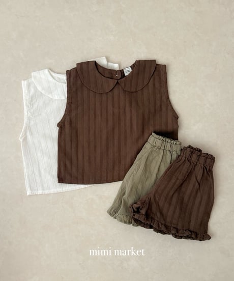 15[予約]mimi market sleeveless collar blouse