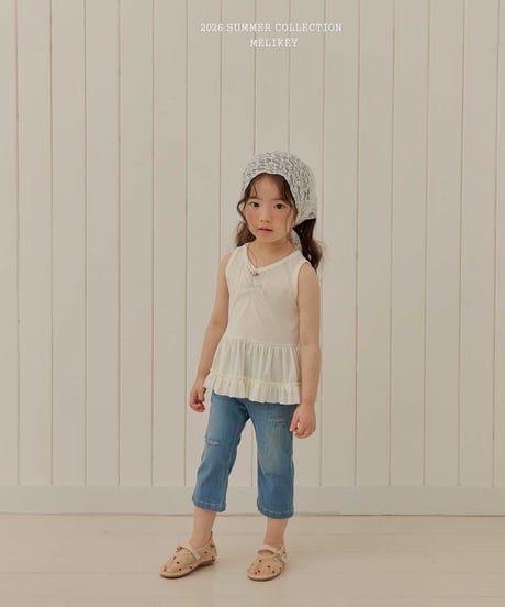 17[予約]melikey rose frill tank top