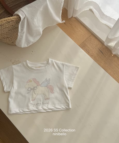 21[予約]ninibello apple pony crop tee