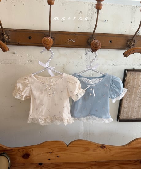 5[予約]marron rosa t-shirt(XS-L)