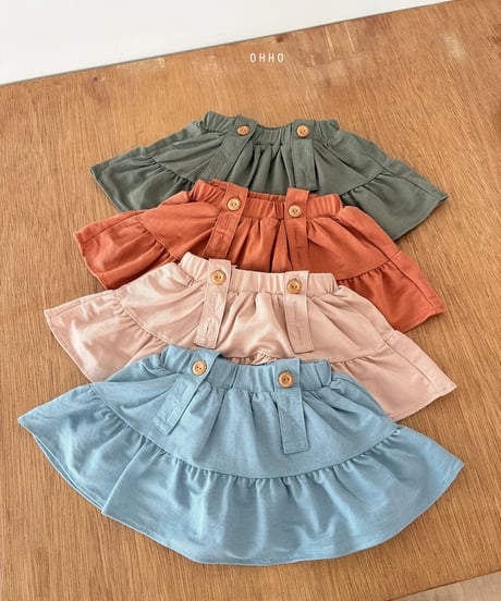 41[予約]ohho forest shirred strap skirt