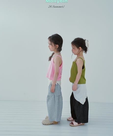 4[予約]Mollybin wide shirring pants