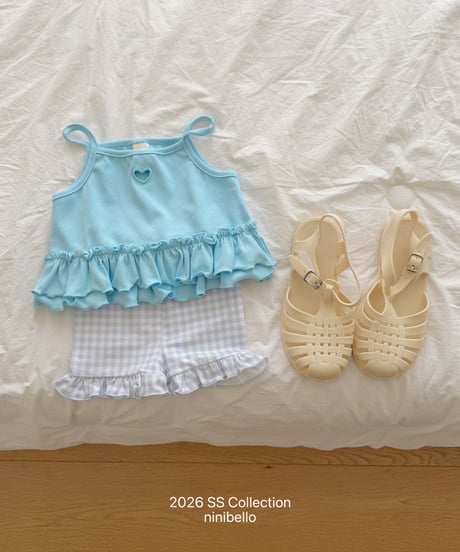 87[予約]ninibello joy heart punching sleeveless top