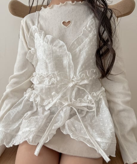 [即納]ninibello garden shirring bustier