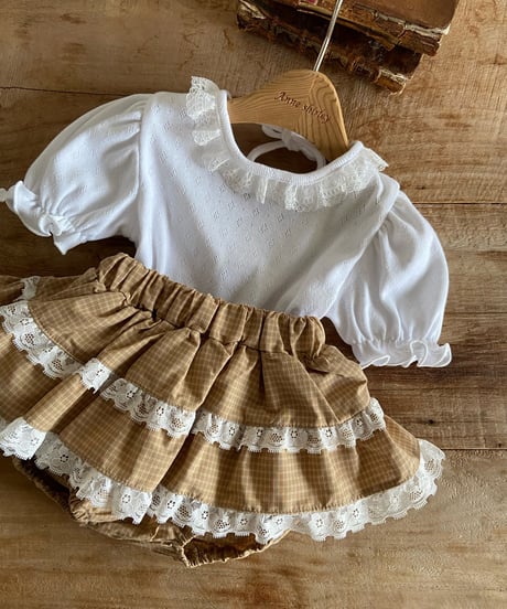 11[予約]anneshirley check lace skirt bloomer