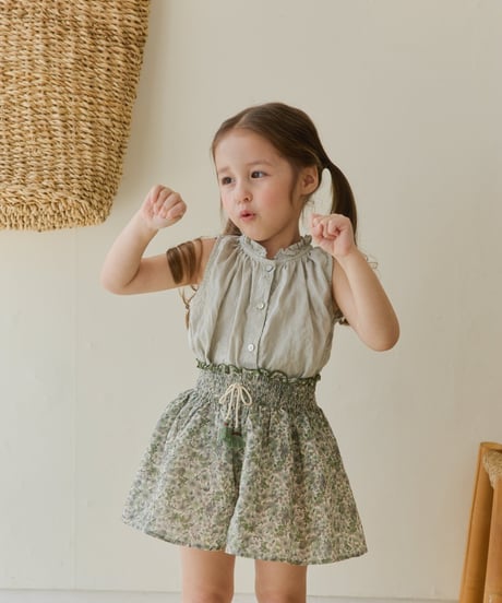 25[予約]mon Atelier frill neck blouse