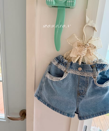 10[予約]poisson vintage lace shorts