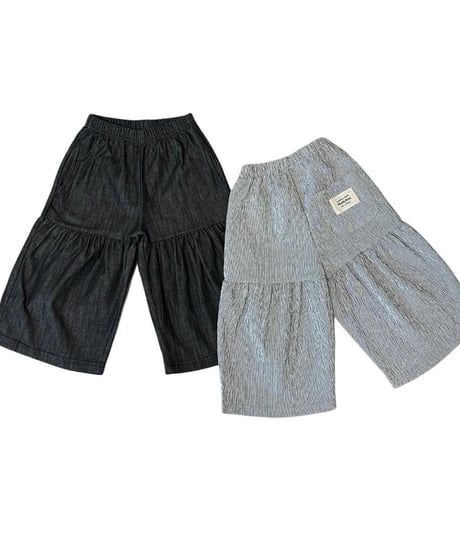 4[予約]Mollybin wide shirring pants