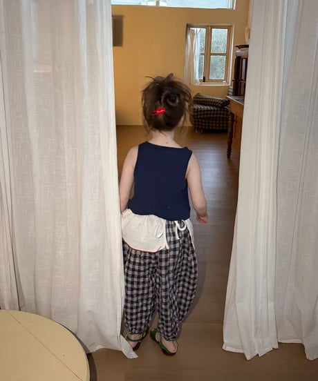 76[予約]aiai loose fit check pants