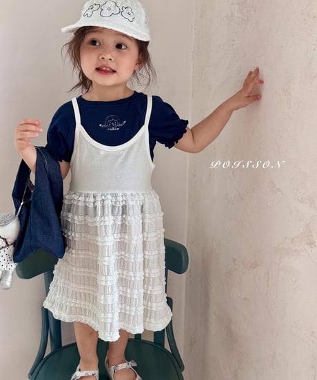 4[予約]poisson girl embroidery tee