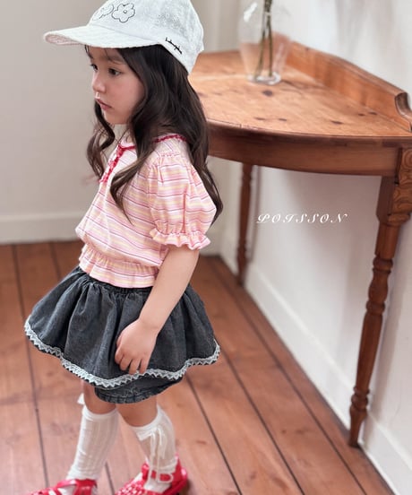 3[予約]poisson border puff tee