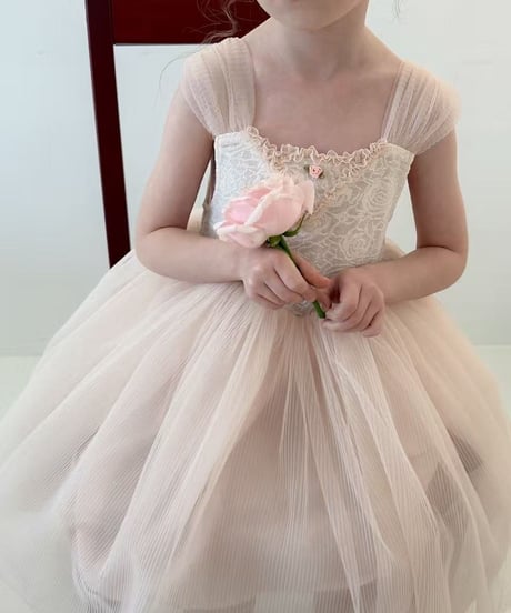 7[予約]aiai peach ballerina tulle dress