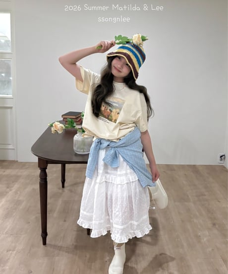 55[予約]matilda&lee eyelet long skirt