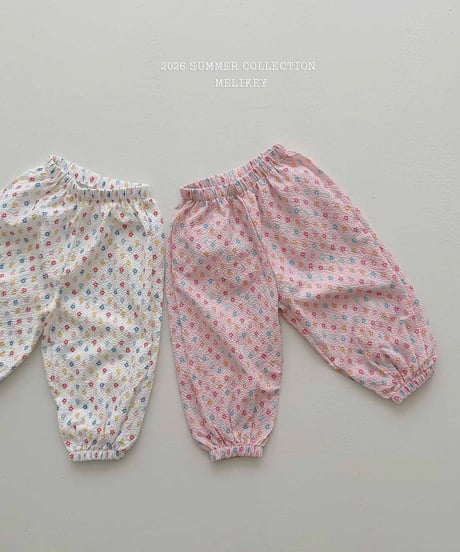 67[予約]melikey jelly flower jogger pants