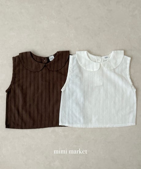 15[予約]mimi market sleeveless collar blouse