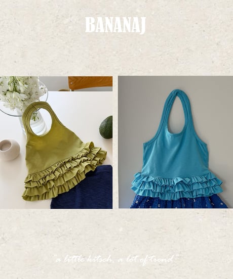 52[予約]BANANAJ tina tiered halter top