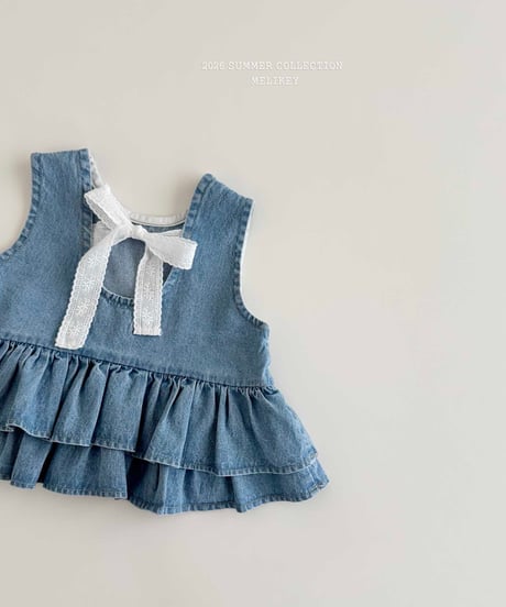 36[予約]melikey ribbon cancan sleeveless bl