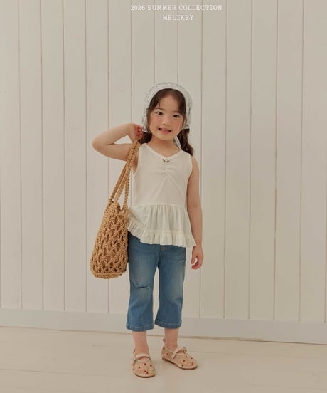 17[予約]melikey rose frill tank top