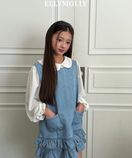 264[予約]ELLYMOLLY denim little pocket ops