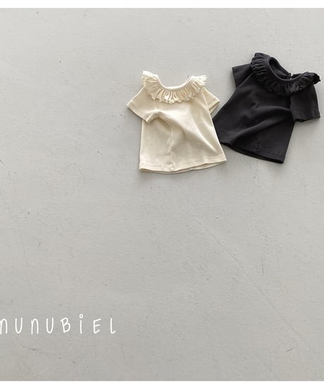 72[予約]nunubiel ribbed frill t-shirts