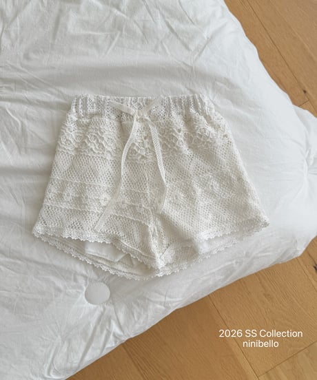 56[予約]ninibello crochet shorts