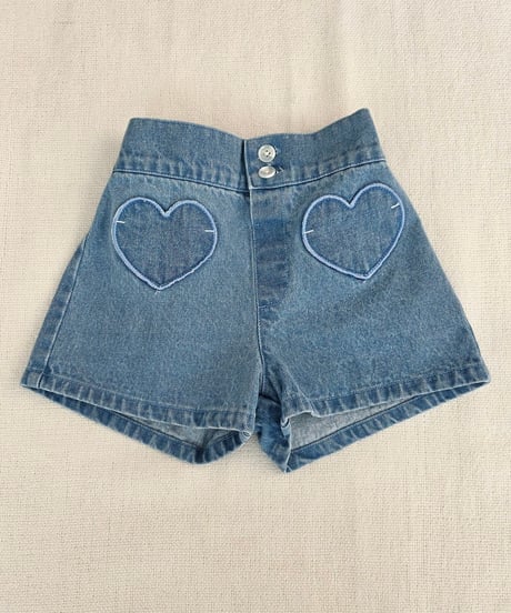 19[予約]mon Atelier love denim shorts
