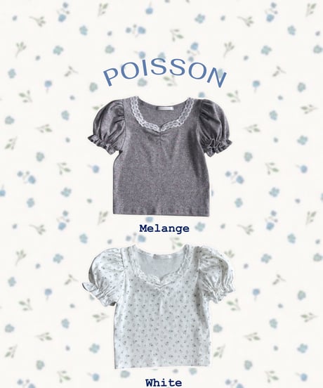 7[予約]poisson flora puff tee
