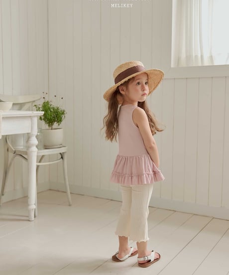 17[予約]melikey rose frill tank top