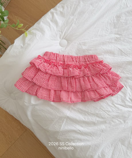 83[予約]ninibello sweet tiered skirt