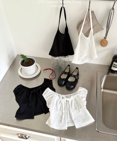 84[予約]matilda&lee crinkle tank top set